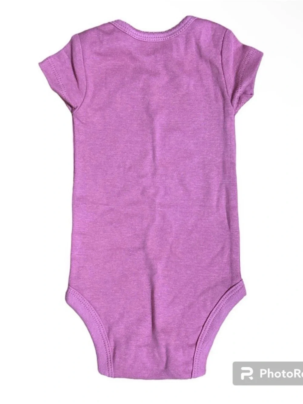 Carter's Baby Girls Purple Short Sleeve Bodysuit Solid Heather Lavender 3M